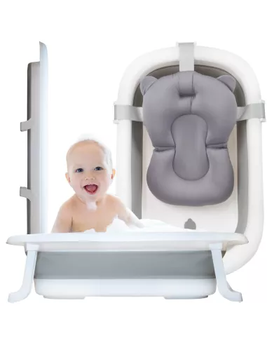 WANIENKA DLA DZIECI SKŁADANA NICEKIDS SILIKONOWA SZARA PODUSZKA