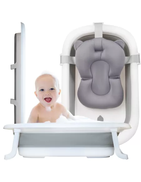 WANIENKA DLA DZIECI SKŁADANA NICEKIDS SILIKONOWA SZARA PODUSZKA