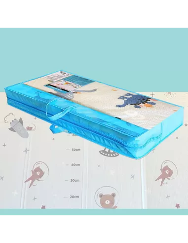 MATA PIANKOWA DWUSTRONNA SKŁADANA DUŻA 150 CM X 200 CM KOSMOS DINOZAURY