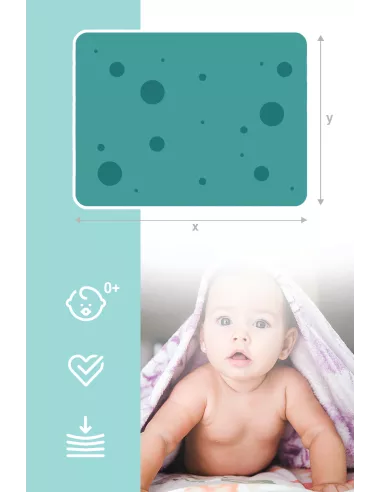 MATA PIANKOWA DWUSTRONNA SKŁADANA DUŻA 150 CM X 200 MIASTO AUTOBUS