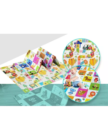 MATA PIANKOWA DWUSTRONNA SKŁADANA ALFABET DUŻA 150x200cm