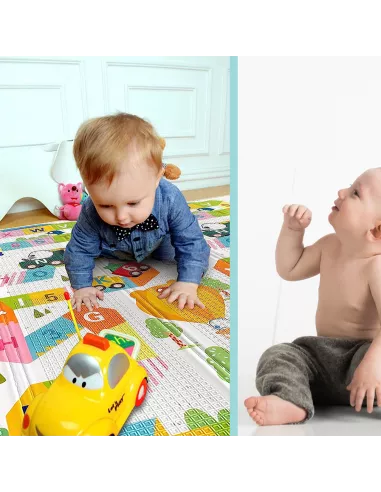 MATA PIANKOWA DWUSTRONNA SKŁADANA ALFABET DUŻA 150x200cm