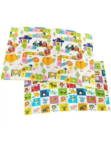 MATA PIANKOWA DWUSTRONNA SKŁADANA ALFABET DUŻA 150x200cm