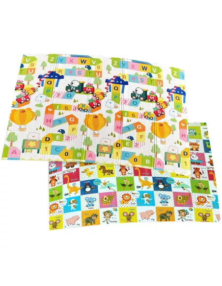 MATA PIANKOWA DWUSTRONNA SKŁADANA ALFABET DUŻA 150x200cm