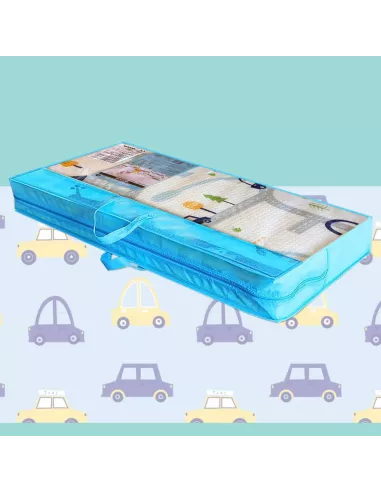 MATA PIANKOWA EDUKACYJNA SKŁADANA DUŻA 150x200cm AUTKA ULICE