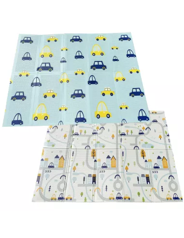 MATA PIANKOWA EDUKACYJNA SKŁADANA DUŻA 150x200cm AUTKA ULICE
