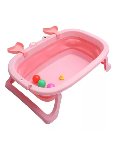 DUŻA WANIENKA WANNA DZIECI SKŁADANA TURYSTYCZNA SILIKON RÓŻ