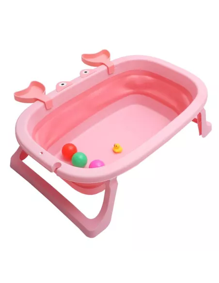 DUŻA WANIENKA WANNA DZIECI SKŁADANA TURYSTYCZNA SILIKON RÓŻ