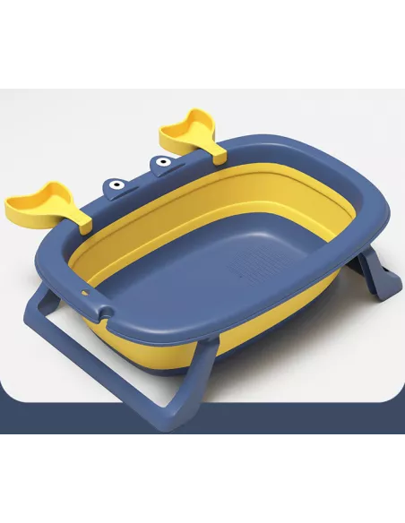 DUŻA WANIENKA WANNA DZIECI SKŁADANA TURYSTYCZNA SILIKON NIEBIESKO-ŻÓŁTA