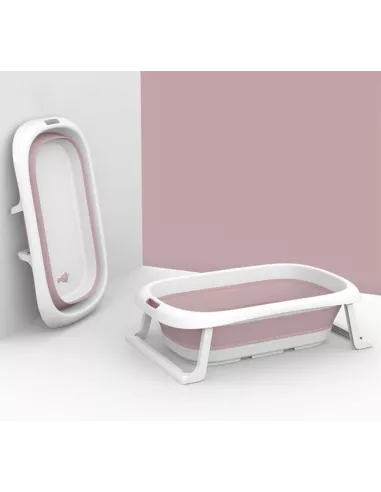 DUŻA WANIENKA WANNA DZIECI SKŁADANA TURYSTYCZNA SILIKON RÓŻOWA