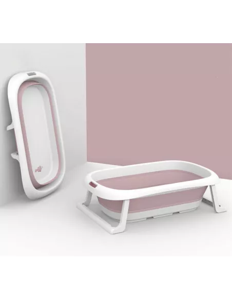 DUŻA WANIENKA WANNA DZIECI SKŁADANA TURYSTYCZNA SILIKON RÓŻOWA