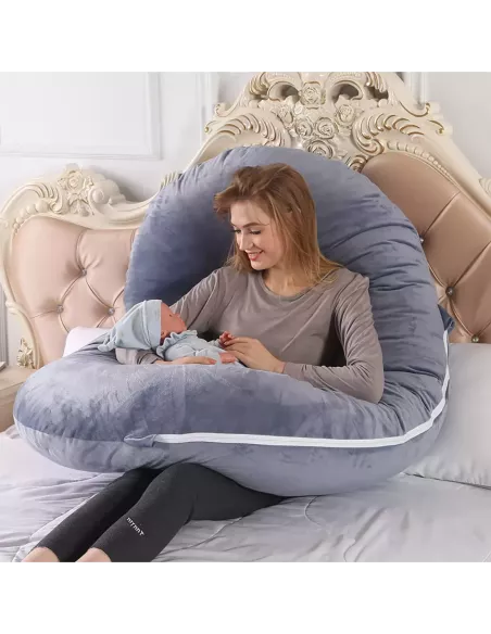 PODUSZKA DLA KOBIET W CIĄŻY CIĄŻOWA DO SPANIA TYPU C NICEKIDS