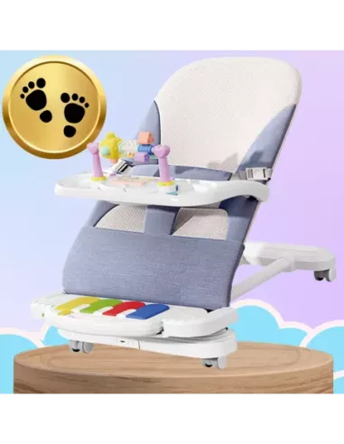 LEŻACZEK DLA NIEMOWLĄT BUJACZEK SKŁADANY NICEKIDS + PIANINKO GRZECHOTKI ZABAWKI GRAJĄCE