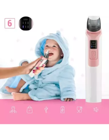 ASPIRATOR ELEKTRYCZNY DO NOSA NA KATAR ODCIĄGACZ RÓŻOWY