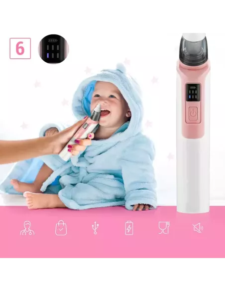 ASPIRATOR ELEKTRYCZNY DO NOSA NA KATAR ODCIĄGACZ RÓŻOWY