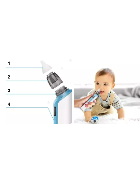 ASPIRATOR ELEKTRYCZNY DO NOSA NA KATAR ODCIĄGACZ NIEBIESKI