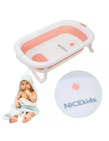 WANIENKA DLA DZIECI SKŁADANA NICEKIDS SILIKONOWA RÓŻOWA