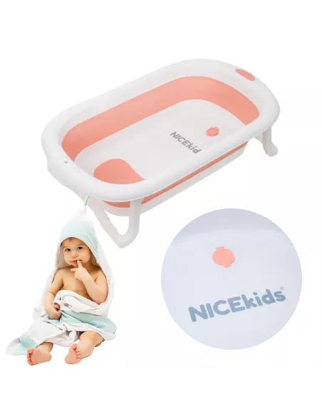 WANIENKA DLA DZIECI SKŁADANA NICEKIDS SILIKONOWA RÓŻOWA