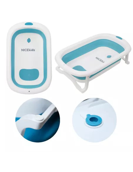 WANIENKA DLA DZIECI SKŁADANA NICEKIDS SILIKONOWA NIEBIESKA
