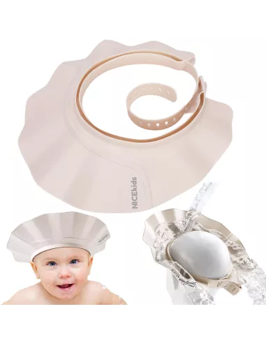 RONDO KĄPIELOWE NICEKIDS PREMIUM DASZEK DO MYCIA GŁOWY KĄPIEL DZIECI BEŻOWY