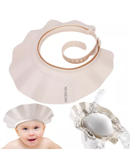 RONDO KĄPIELOWE NICEKIDS PREMIUM DASZEK DO MYCIA GŁOWY KĄPIEL DZIECI BEŻOWY