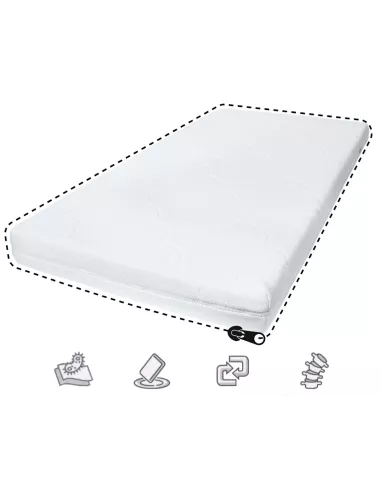 Materac NICEKIDS 120x60 4D ODDYCHAJĄCY PREMIUM Materac do Łóżeczka 120x60